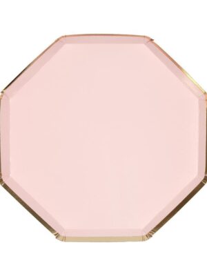 Dusty Pink Small Octagonal Plates