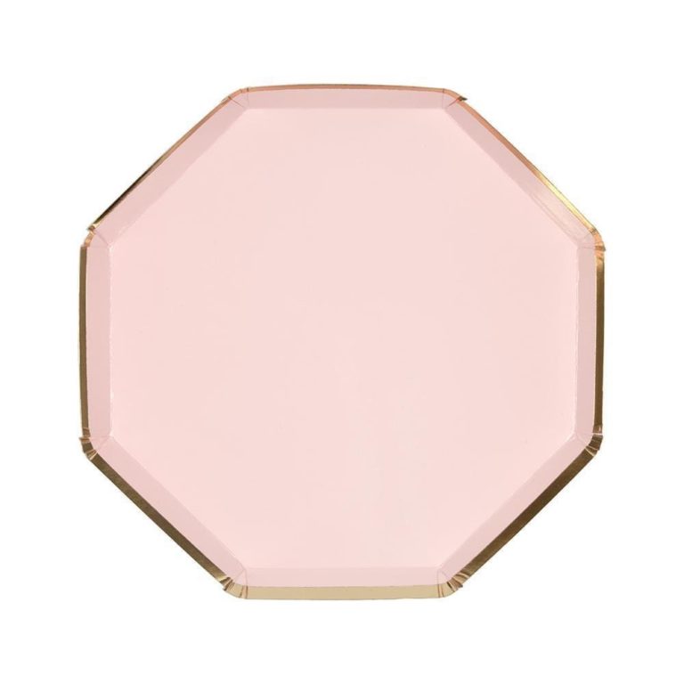 Dusty Pink Small Octagonal Plates