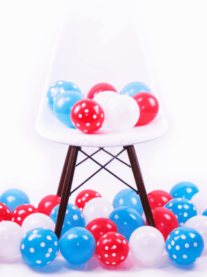 Red, White and Aqua Mini Balloon Mix