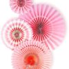 Coral Paper Fan Basics - Set of 4