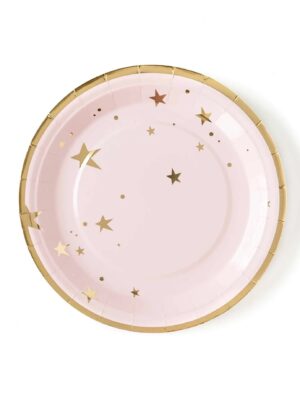 Twinkle Twinkle Baby Pink Star Plates