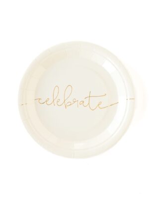 Celebrate Cursive Script Small Plates