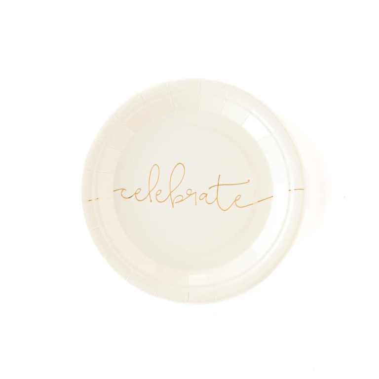 Celebrate Cursive Script Small Plates