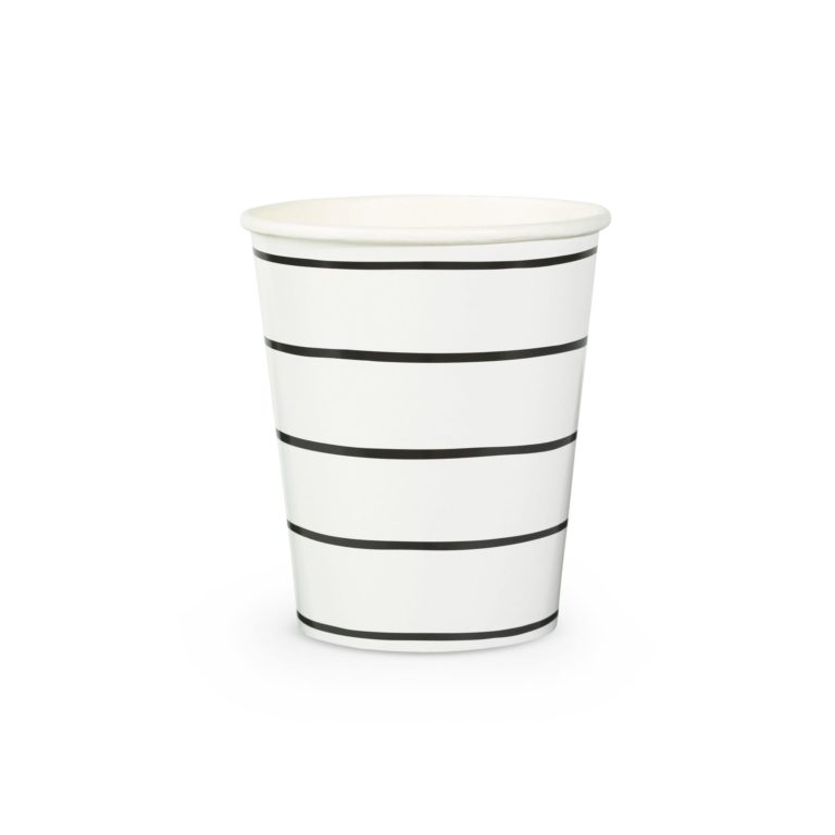 Frenchie Striped Cups - Black