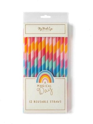 Magical Rainbow Reusable Straws