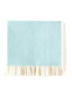 Baby Blue Fringe Cocktail Napkin