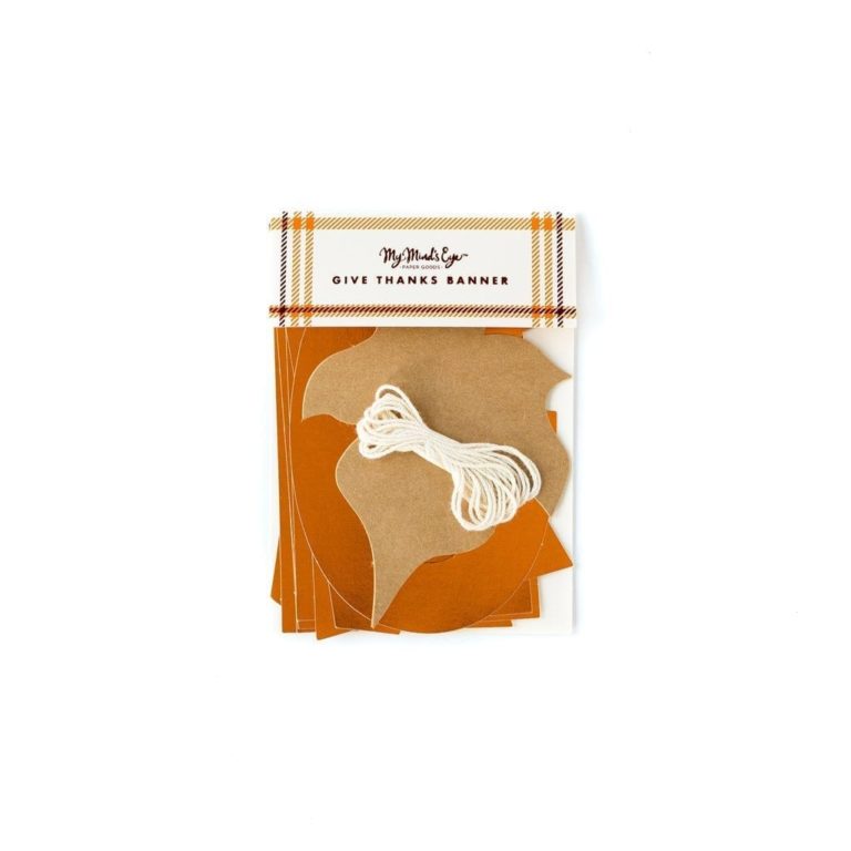 Acorn and Autumn Leaves Thanksgiving Banner