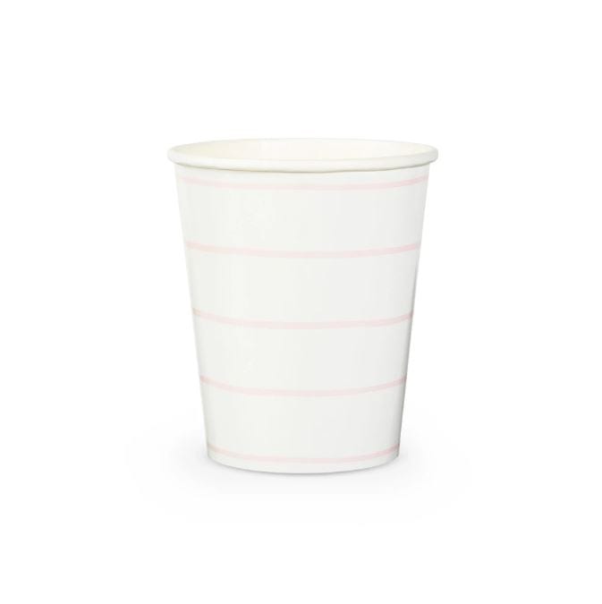 Frenchie Striped Cups - Blush Pink