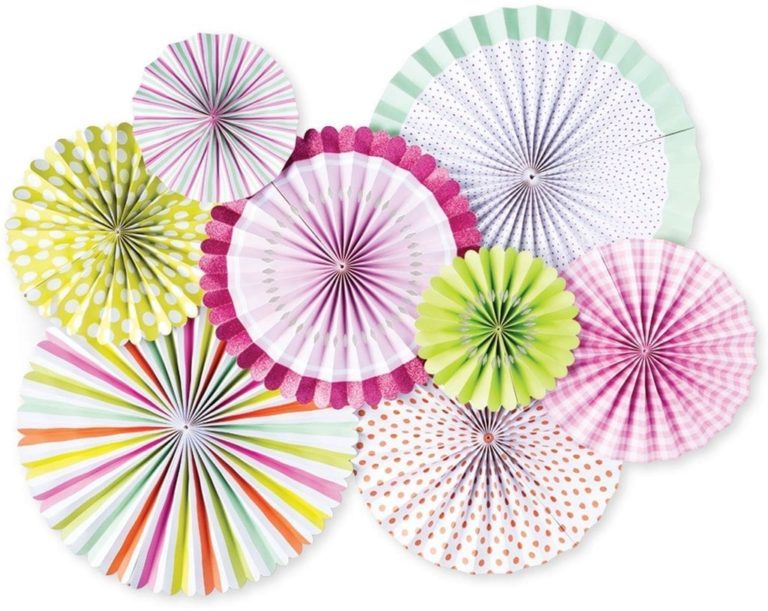 Easter Party Fans - 8 Pack