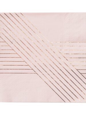 Amethyst - Pale Pink Striped Lunch Paper Napkins