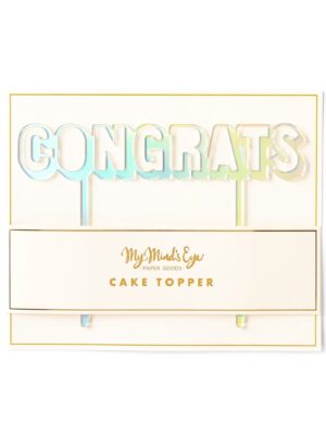 Congrats Cake Topper - Holographic