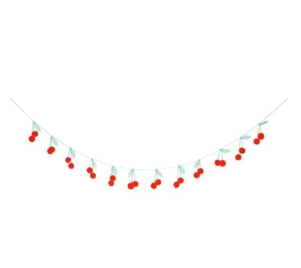 Cherry Pom Pom Garland