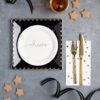 Black Scalloped Large Plates