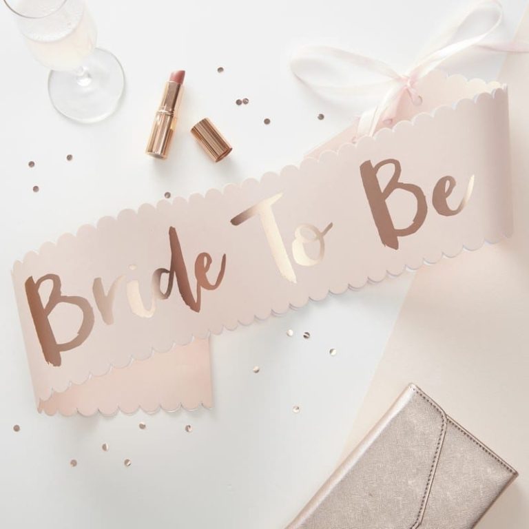 Blush Pink & Rose Gold Bride To Be Sash