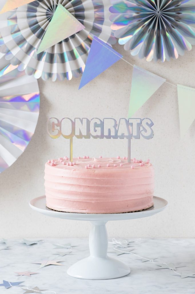 Congrats Cake Topper - Holographic