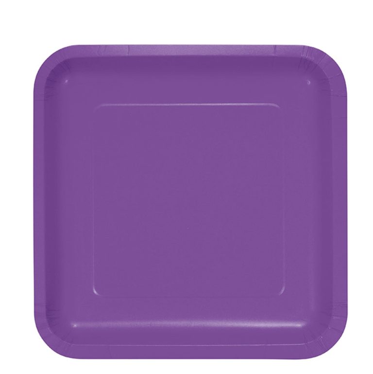 Amethyst Purple Square Dinner Plates