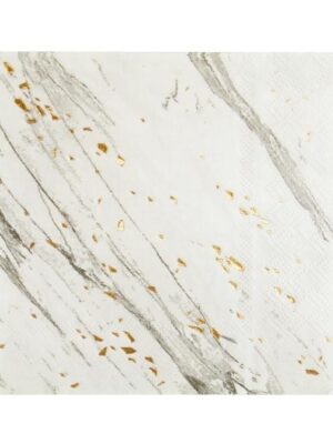 Blanc - White Marble Lunch Paper Napkins