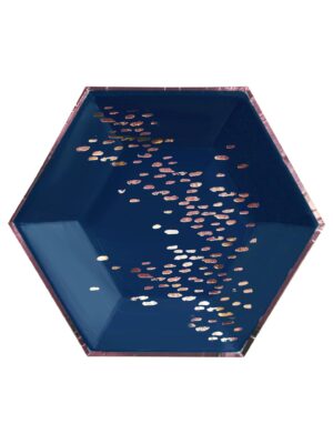 Erika - Navy Speckle Small Paper Plates