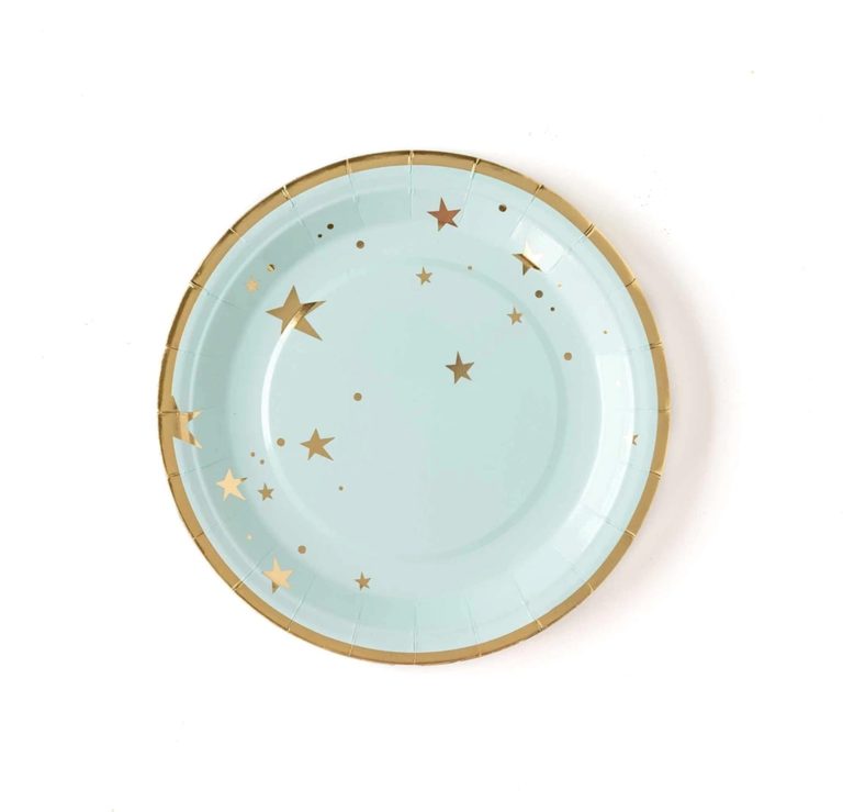 Twinkle Twinkle Baby Blue Star Plates