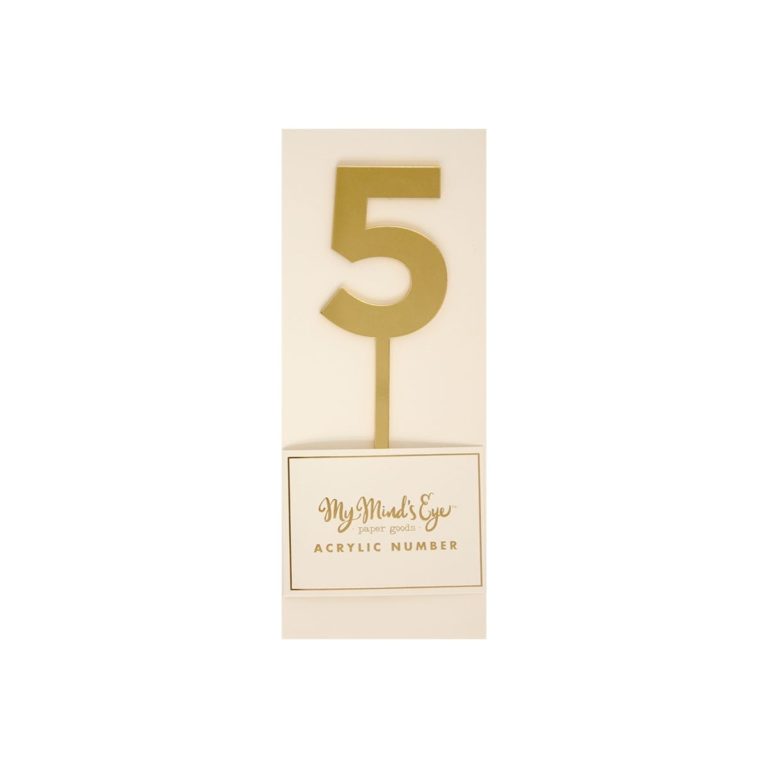 Gold Acrylic Cake Topper