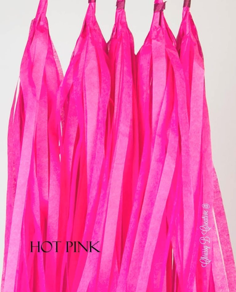 hot-pink-1.jpg DIY Tissue Tassels - Pack of 5 Pre-Cut Tassels