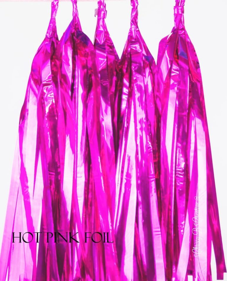 hot-pink-foil.jpg DIY Tissue Tassels - Pack of 5 Pre-Cut Tassels