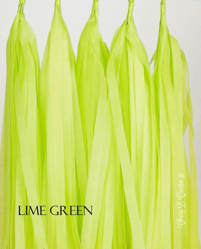 lime-green.jpg DIY Tissue Tassels - Pack of 5 Pre-Cut Tassels