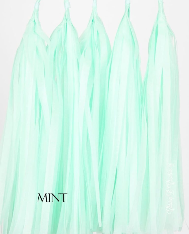 mint.jpg DIY Tissue Tassels - Pack of 5 Pre-Cut Tassels