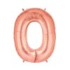 Giant Rose Gold Number Balloon - 40 Inches