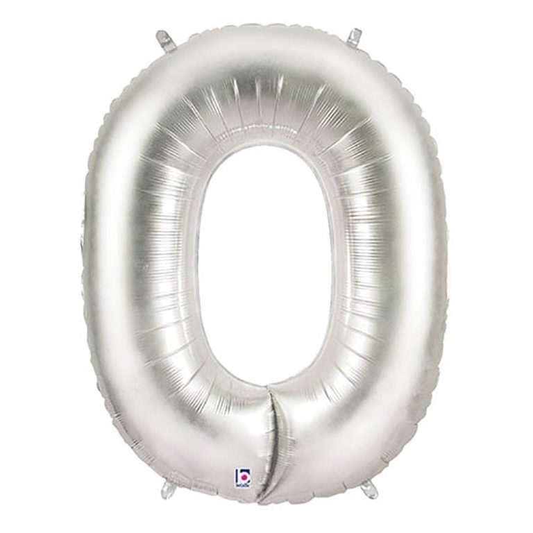 Giant Silver Number Balloon - 40 Inches