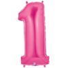 Giant Hot Pink Number Balloon - 40 Inches