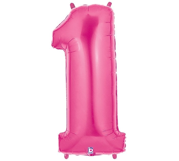 Giant Hot Pink Number Balloon - 40 Inches