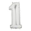 Giant Silver Number Balloon - 40 Inches