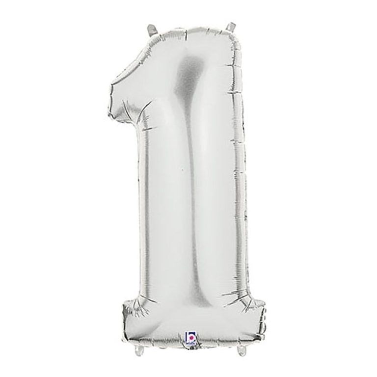 Giant Silver Number Balloon - 40 Inches