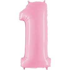 Giant Light Pink Giant Number Balloon - 40 Inches