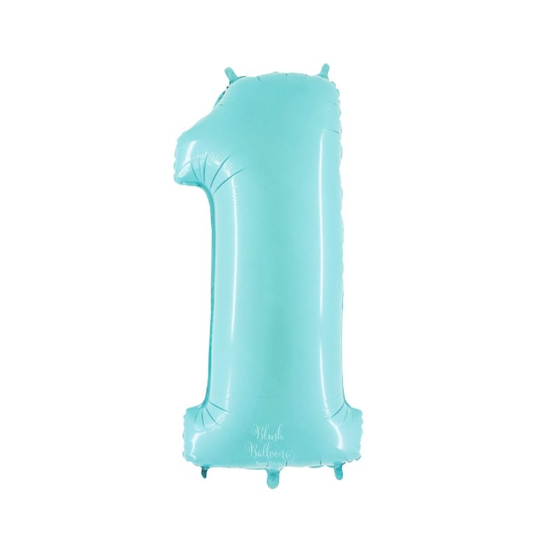 Giant Light Blue Giant Number Balloon - 40 Inches