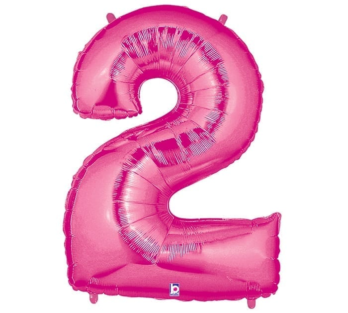 Giant Hot Pink Number Balloon - 40 Inches