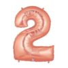 Giant Rose Gold Number Balloon - 40 Inches