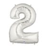 Giant Silver Number Balloon - 40 Inches