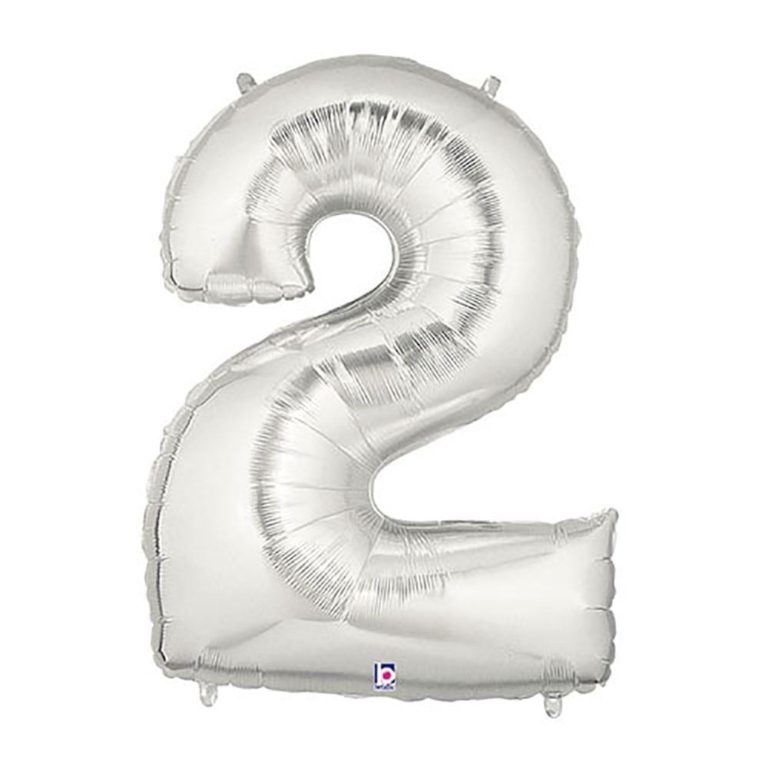 Giant Silver Number Balloon - 40 Inches