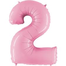 Giant Light Pink Giant Number Balloon - 40 Inches