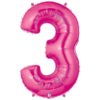 Giant Hot Pink Number Balloon - 40 Inches