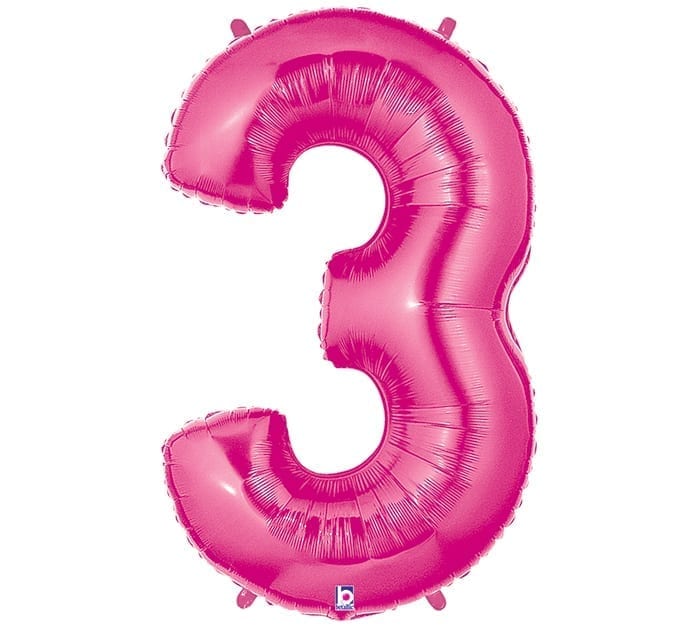 Giant Hot Pink Number Balloon - 40 Inches