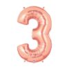 Giant Rose Gold Number Balloon - 40 Inches