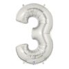 Giant Silver Number Balloon - 40 Inches