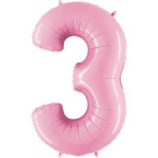 Giant Light Pink Giant Number Balloon - 40 Inches
