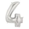 Giant Silver Number Balloon - 40 Inches