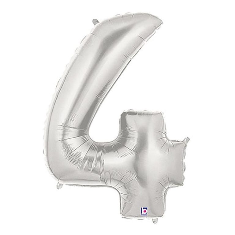 Giant Silver Number Balloon - 40 Inches