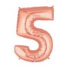 Giant Rose Gold Number Balloon - 40 Inches