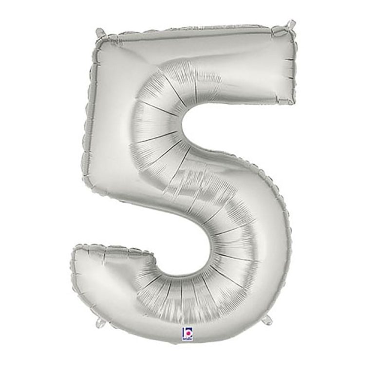 Giant Silver Number Balloon - 40 Inches